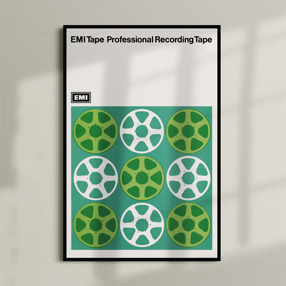 Green EMI Tape Poster (Framed)