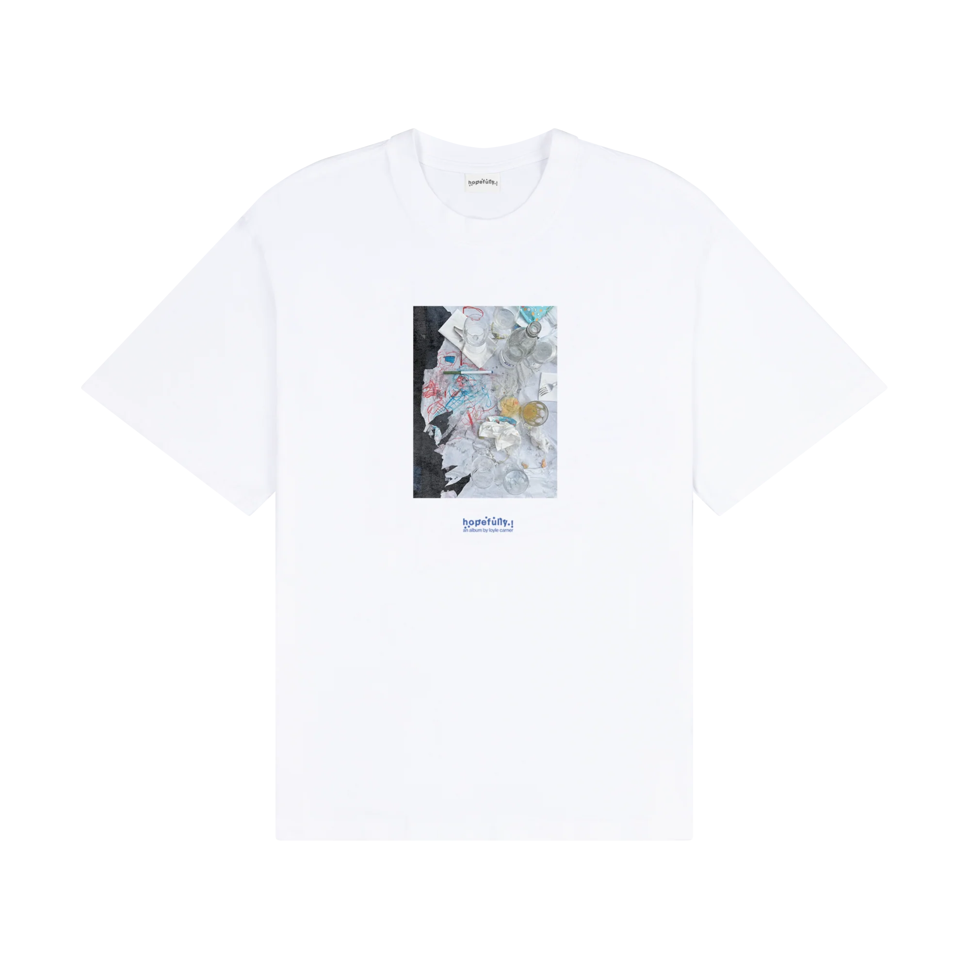hopefully ! white table top t-shirt