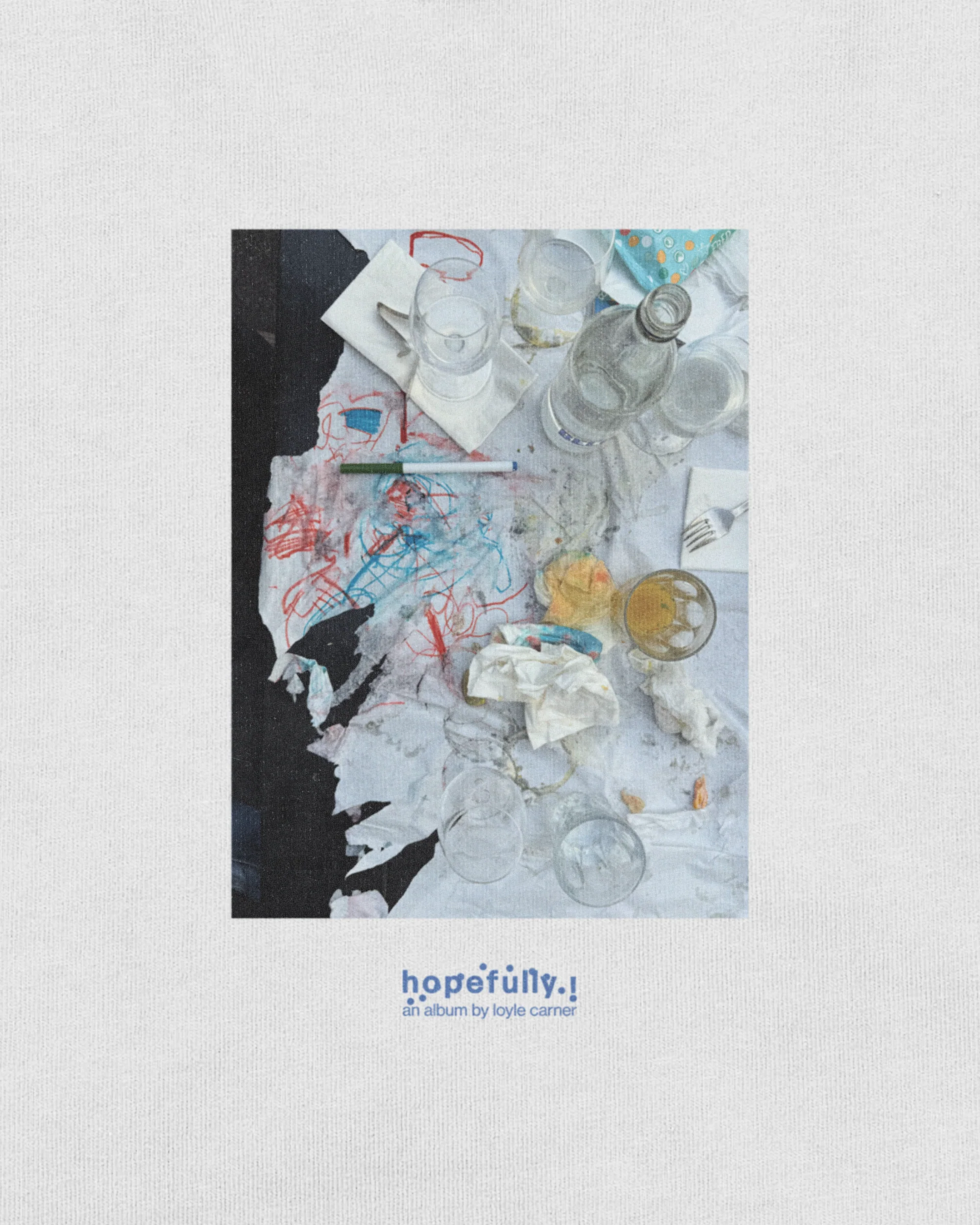 hopefully ! white table top t-shirt - Image 2