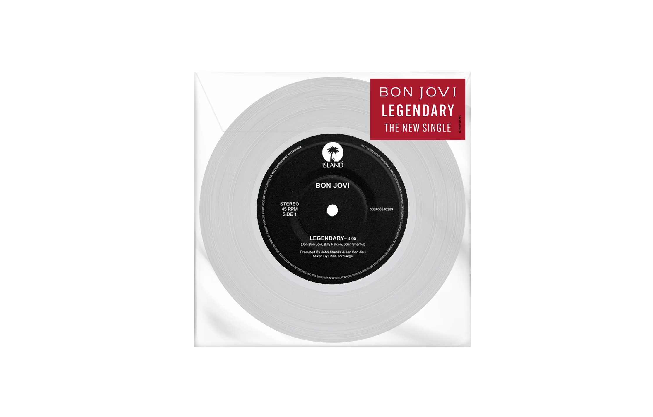 Legendary CLEAR 7â VINYL (LIMITED EDITION)