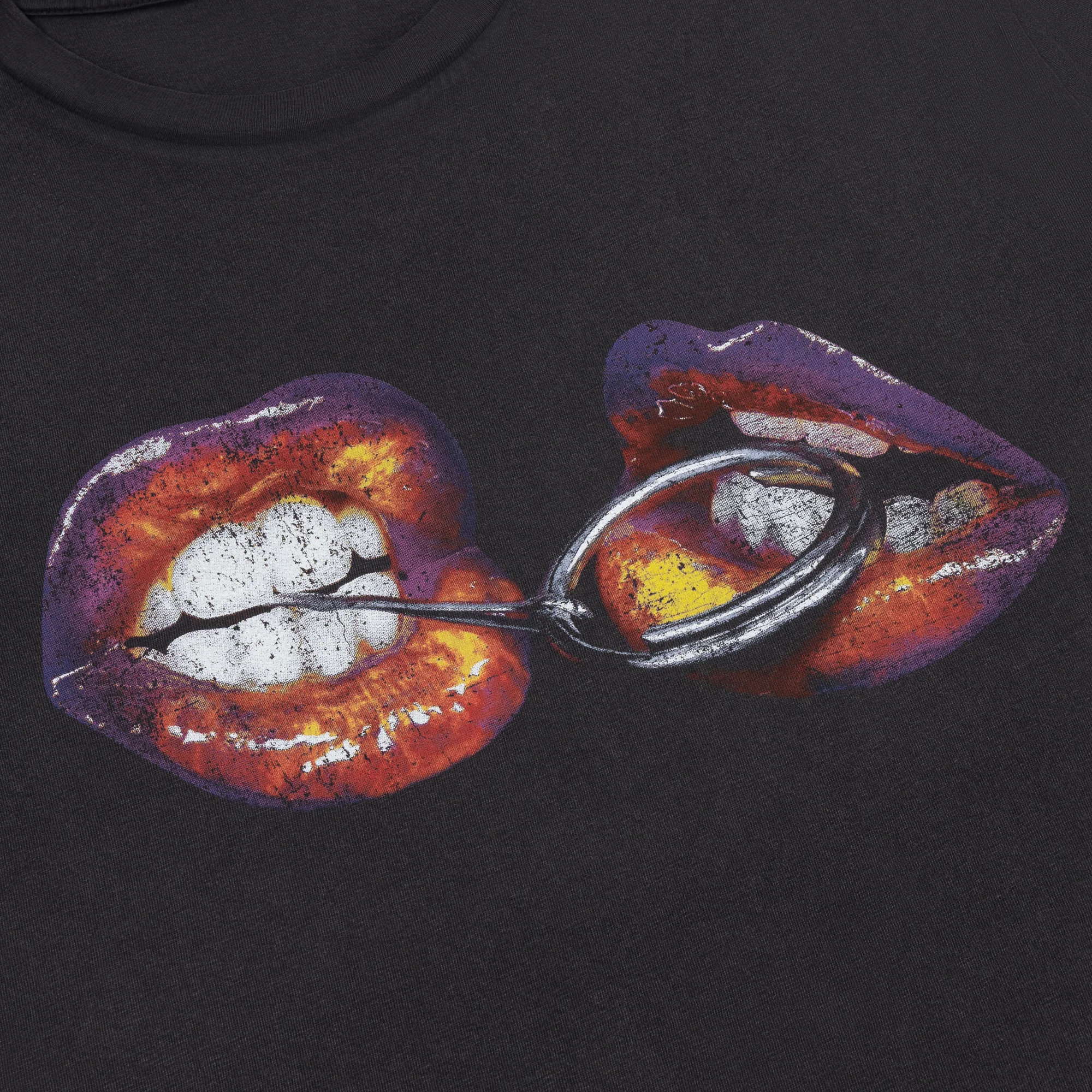 Vintage Pull The Pin Faded Black T-Shirt - Image 3