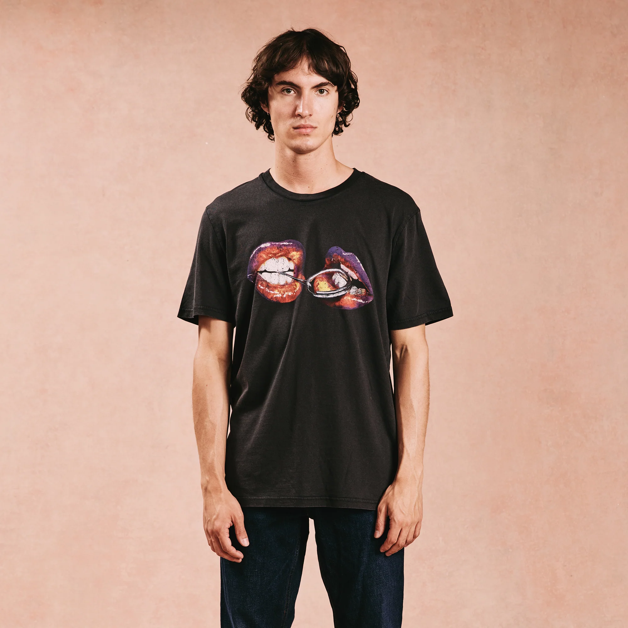 Vintage Pull The Pin Faded Black T-Shirt - Image 4