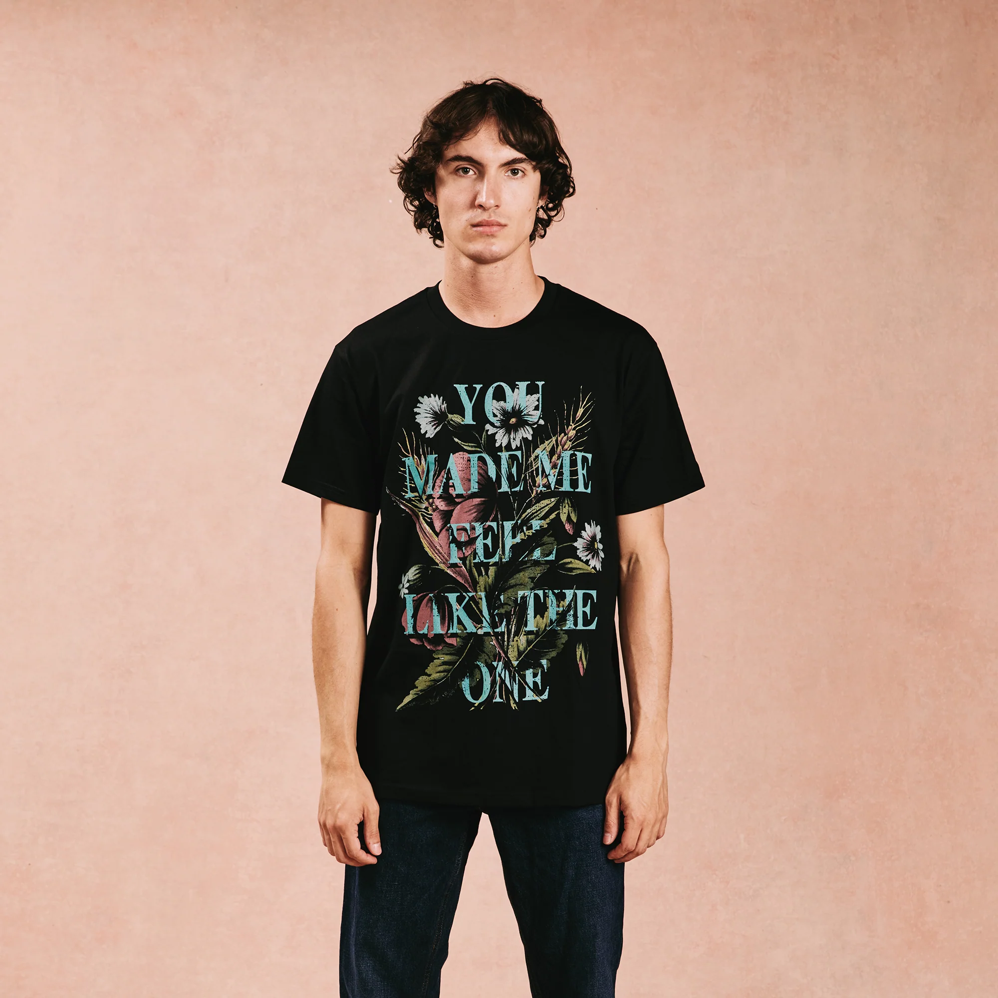 Vintage You Made Me Feel Like The One Black T-Shirt - Image 2